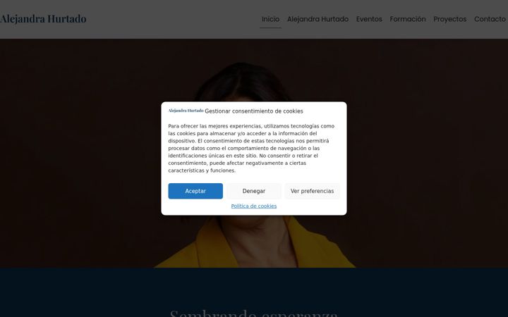 Screenshot of alejandrahurtado.es