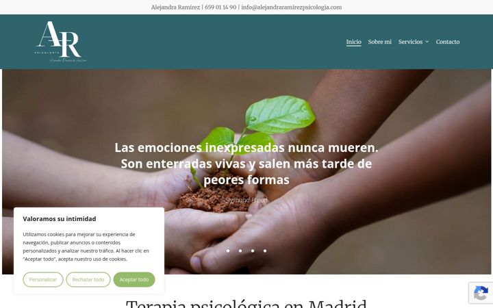 Screenshot of alejandraramirezpsicologia.com