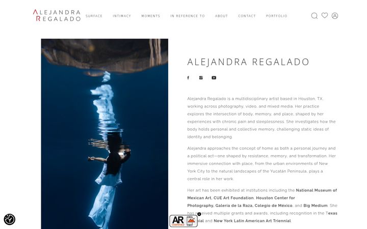 Skjermbilde av alejandraregalado.com