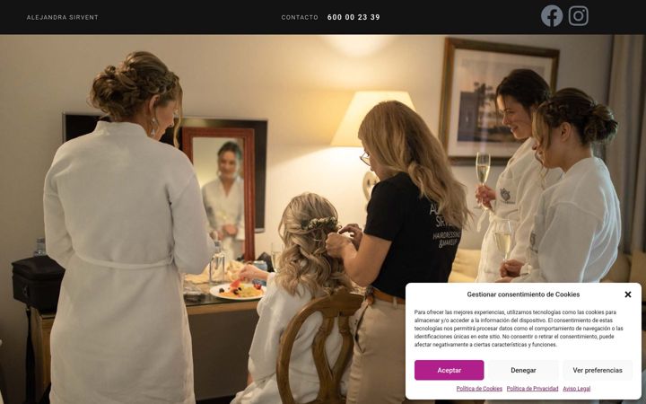 Screenshot of alejandrasirvent.com