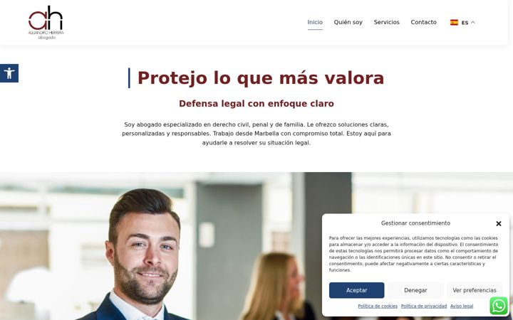 Screenshot of alejandroahabogado.com