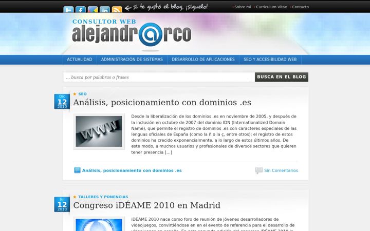 Screenshot of alejandroarco.es