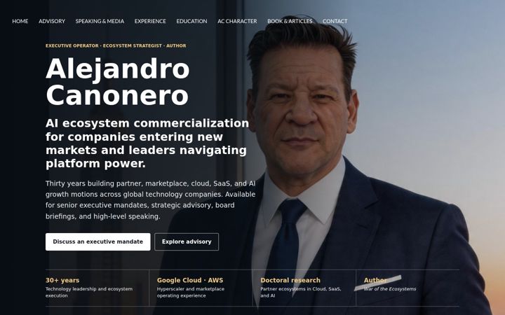 Screenshot of alejandrocanonero.com