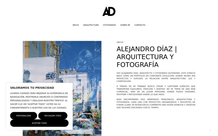 Screenshot of alejandrodiazbg.com