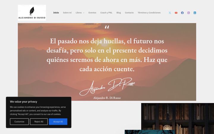 Screenshot ta' alejandrodirusso.com
