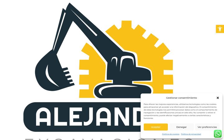 Screenshot ta' alejandroexcavaciones.com