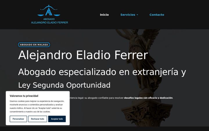 Screenshot of alejandroferrerabogados.com