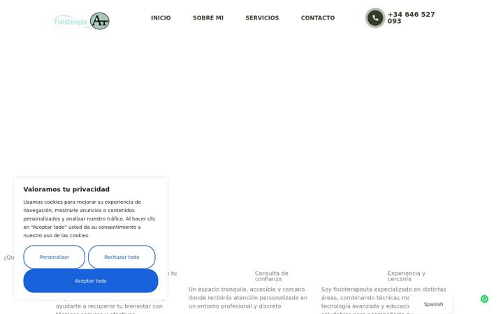 Screenshot of alejandrofisioterapia.es