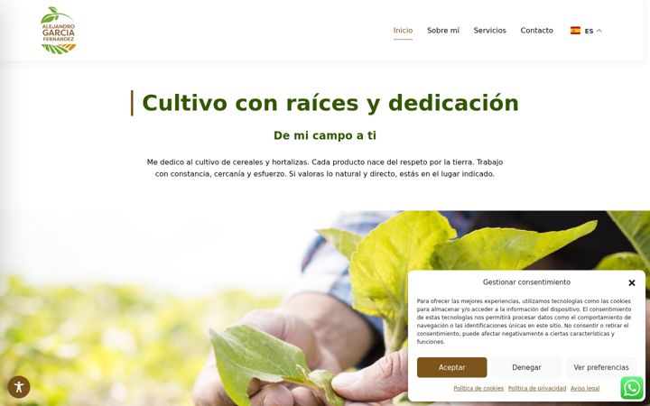 Screenshot of alejandrogarciaagricultores.es