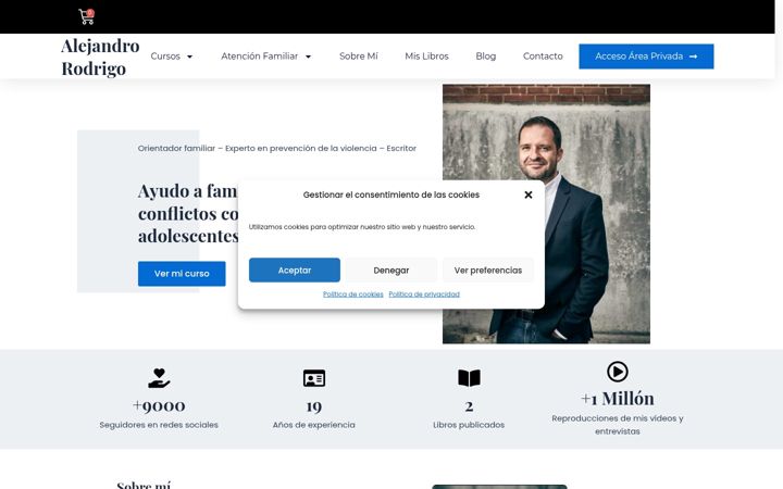 Screenshot of alejandrorodrigo.com