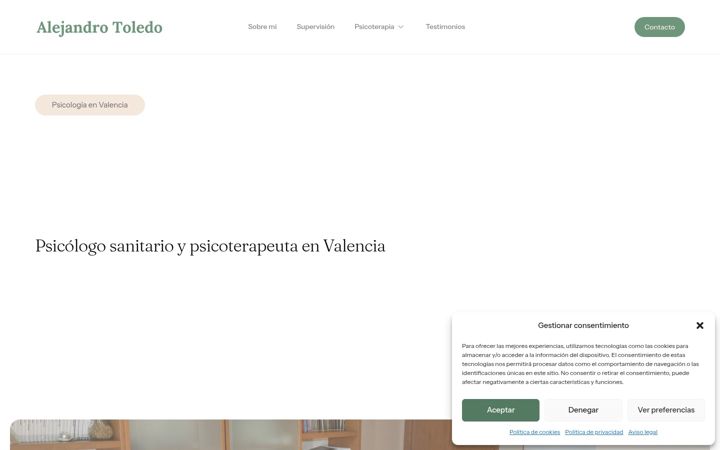 Screenshot of alejandrotoledopsicologia.com