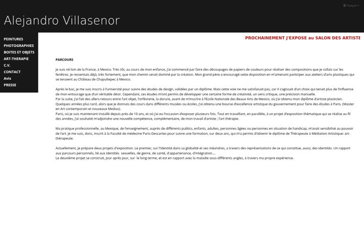 Screenshot of alejandrovillasenor.com