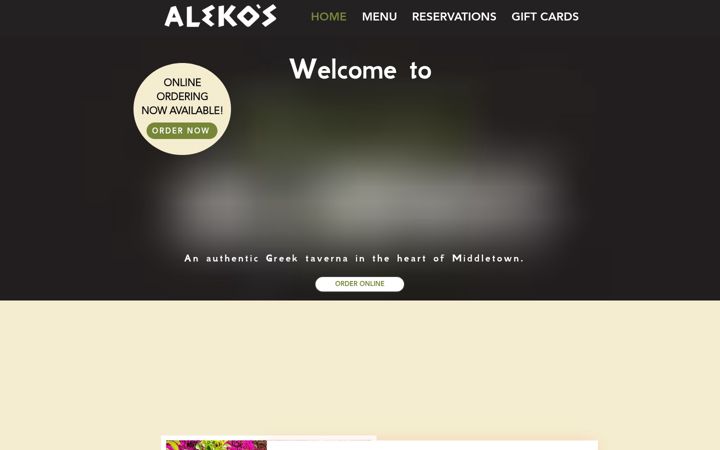 Screenshot of alekosvillagecafe.com