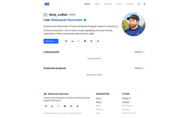 Screenshot of aleksan4eg.dev