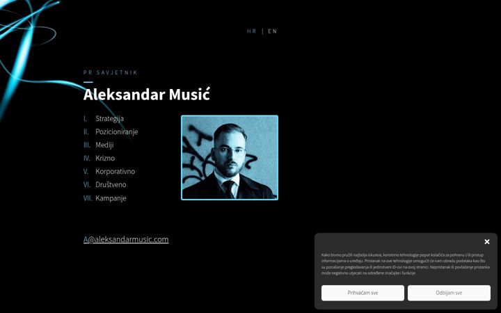 Screenshot of aleksandarmusic.com