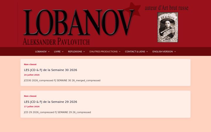 Ekrānuzņēmums no aleksander-lobanov.com