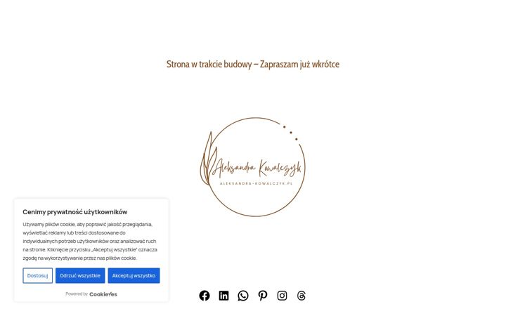 Snímek obrazovky aleksandra-kowalczyk.pl