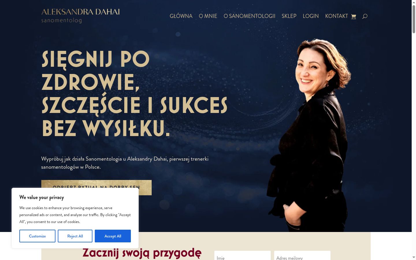 Snímek obrazovky baneru souhlasu zobrazeného před jakoukoli interakcí
