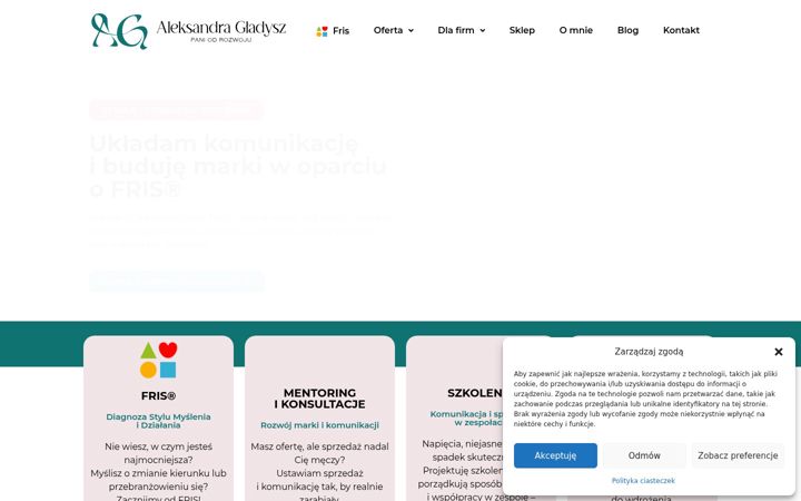 Captura de pantalla de aleksandragladysz.pl