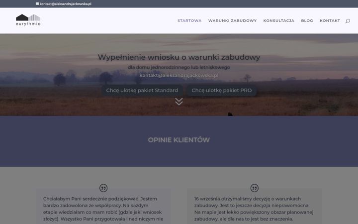 Snímek obrazovky aleksandrajackowska.pl