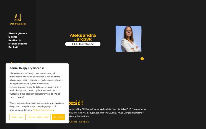 Screenshot of aleksandrajarczyk.com