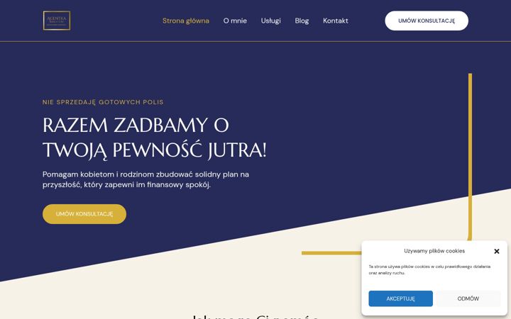 Snímek obrazovky aleksandrakasinska.pl