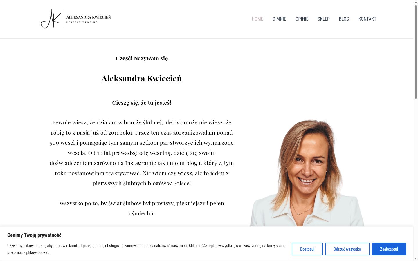 Captura de ecrã do banner de consentimento apresentado antes de qualquer interação