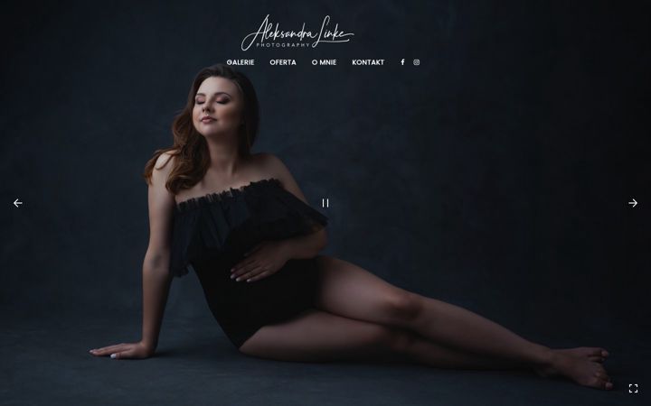 Screenshot of aleksandralinke.com