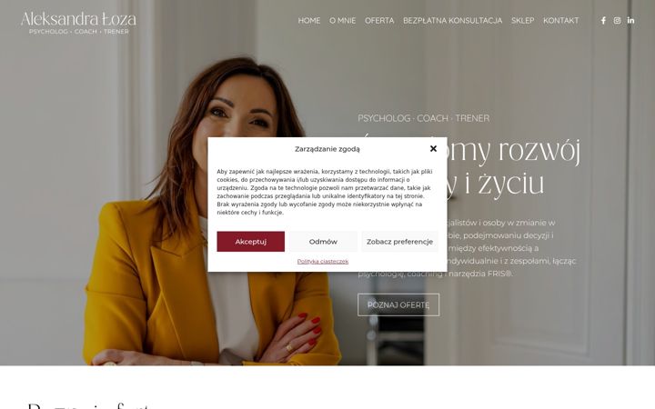 Captura de pantalla de aleksandraloza.pl