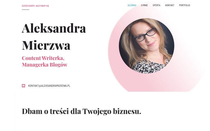 Captura de pantalla de aleksandramierzwa.pl