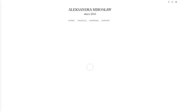 Screenshot of aleksandramiroslaw.com