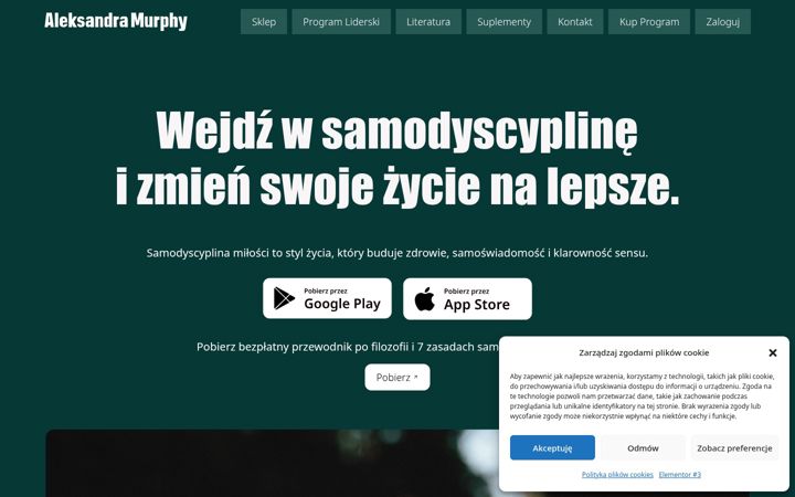 Zrzut ekranu aleksandramurphy.pl