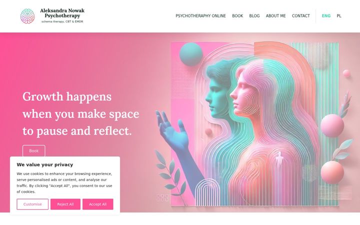 Screenshot of aleksandranowak.com