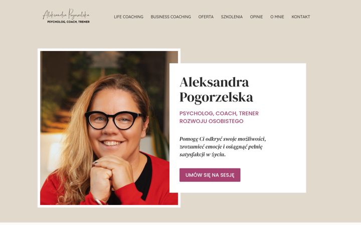 Skærmbillede af aleksandrapogorzelska.pl
