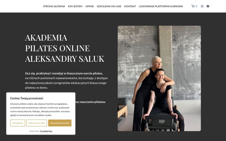 Screenshot of aleksandrasaluk.pl