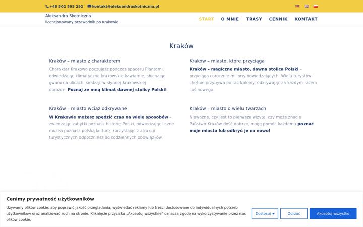 Screenshot of aleksandraskotniczna.pl