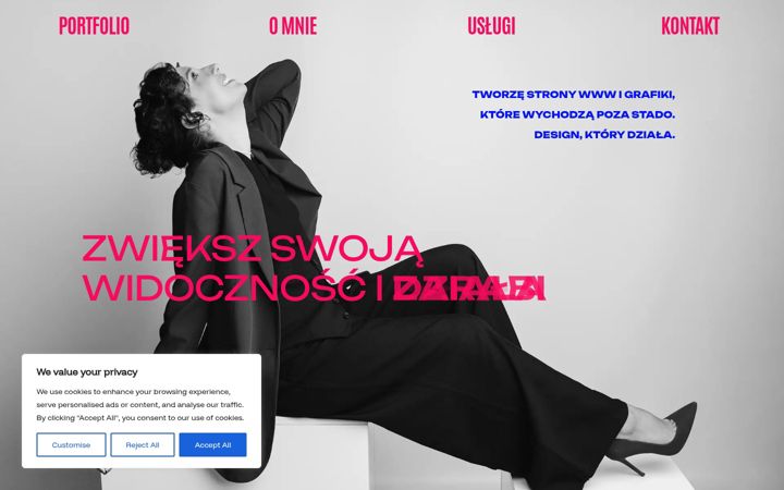 Screenshot of aleksandrastasiewicz.pl