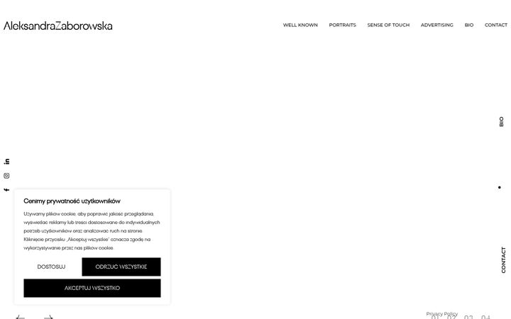 Skjámynd af aleksandrazaborowska.com