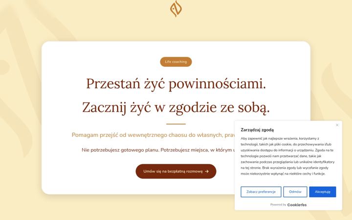 Screenshot of aleksandrazygier.pl