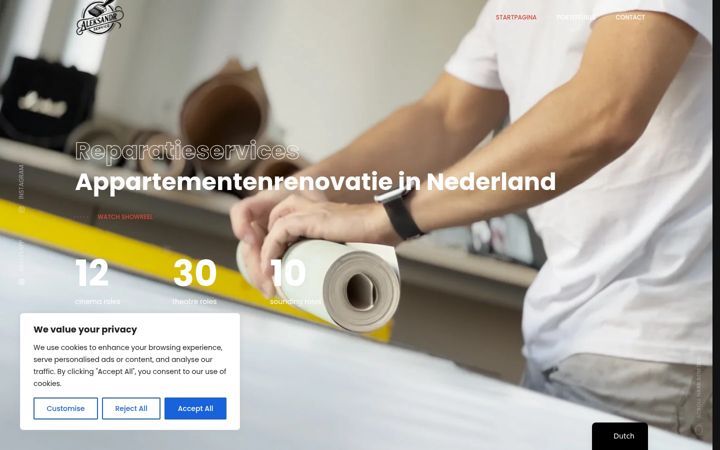 Skjámynd af aleksandrservice.nl