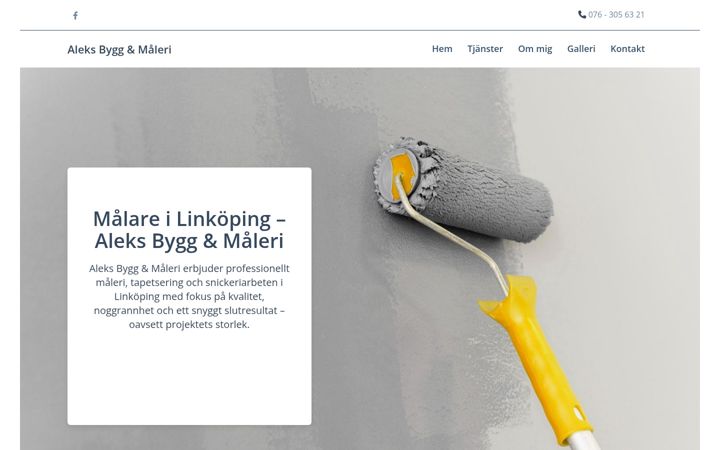 Screenshot of aleksbyggmaleri.se