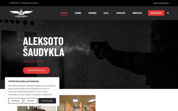 Screenshot of aleksotosaudykla.lt