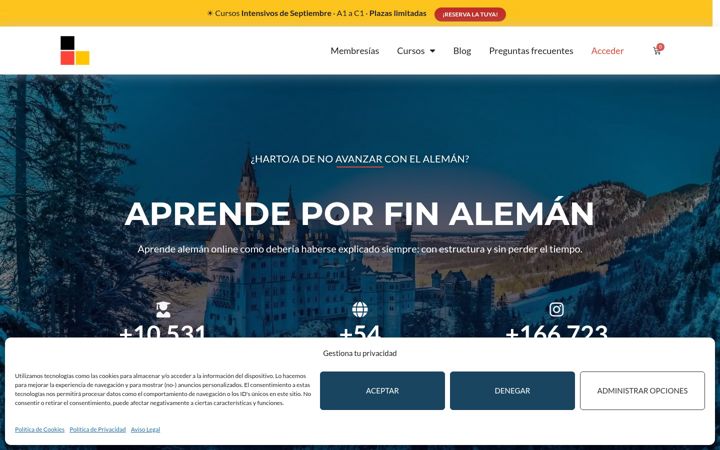 Screenshot of alemansintapujos.com