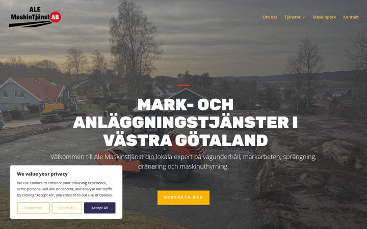 Screenshot of alemaskintjanst.se