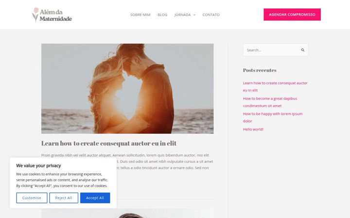 Screenshot of alemdamaternidade.com.br
