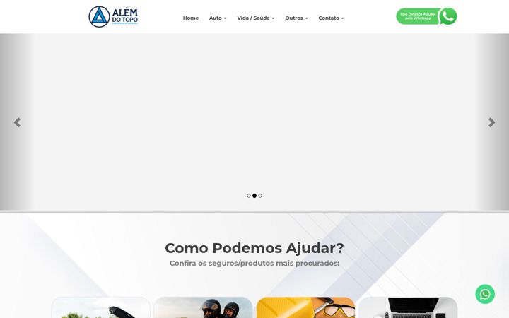 Screenshot of alemdotopo.com.br
