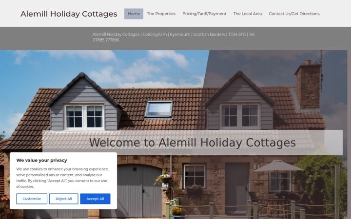 Screenshot of alemill.co.uk