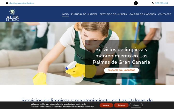 Screenshot of alemlimpiezas.com