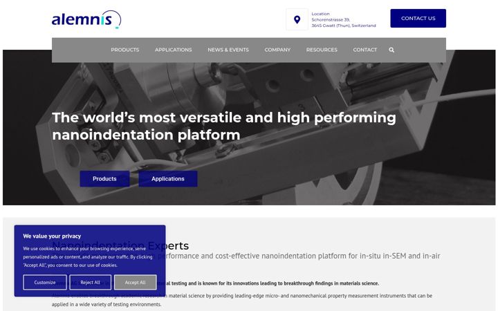 Screenshot of alemnis.com