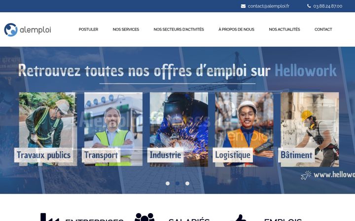 Екранна снимка на alemploi.fr